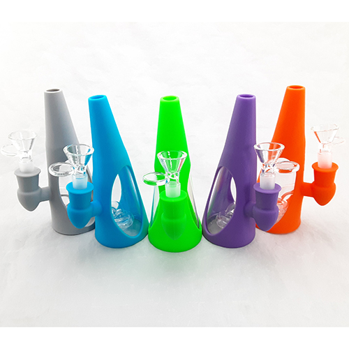 Silicone and Glass Water Pipe Bong